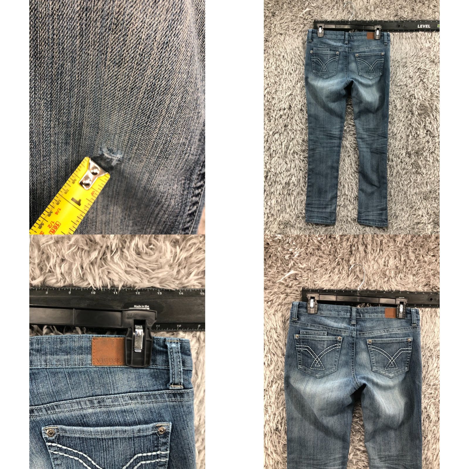 Vintage VIGOSS Jeans Skinny 5/6 Juniors Womens Blue Medium Wash Jeans Size 27" / US 4 / IT 40 - 8 Thumbnail