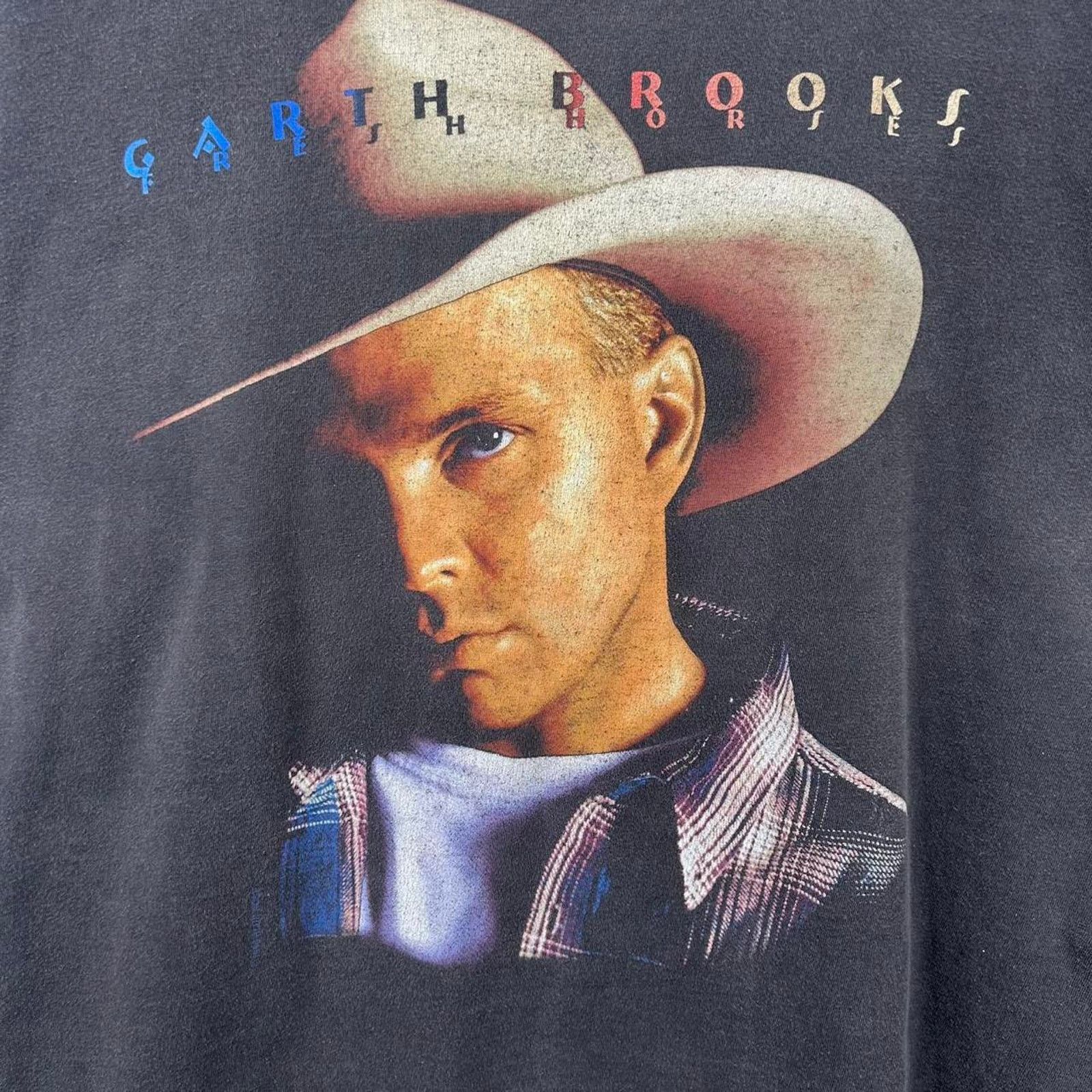 Hanes Vintage Garth Brooks Fresh Horses Concert Tour Tee X-Large Size US XL / EU 56 / 4 - 3 Thumbnail