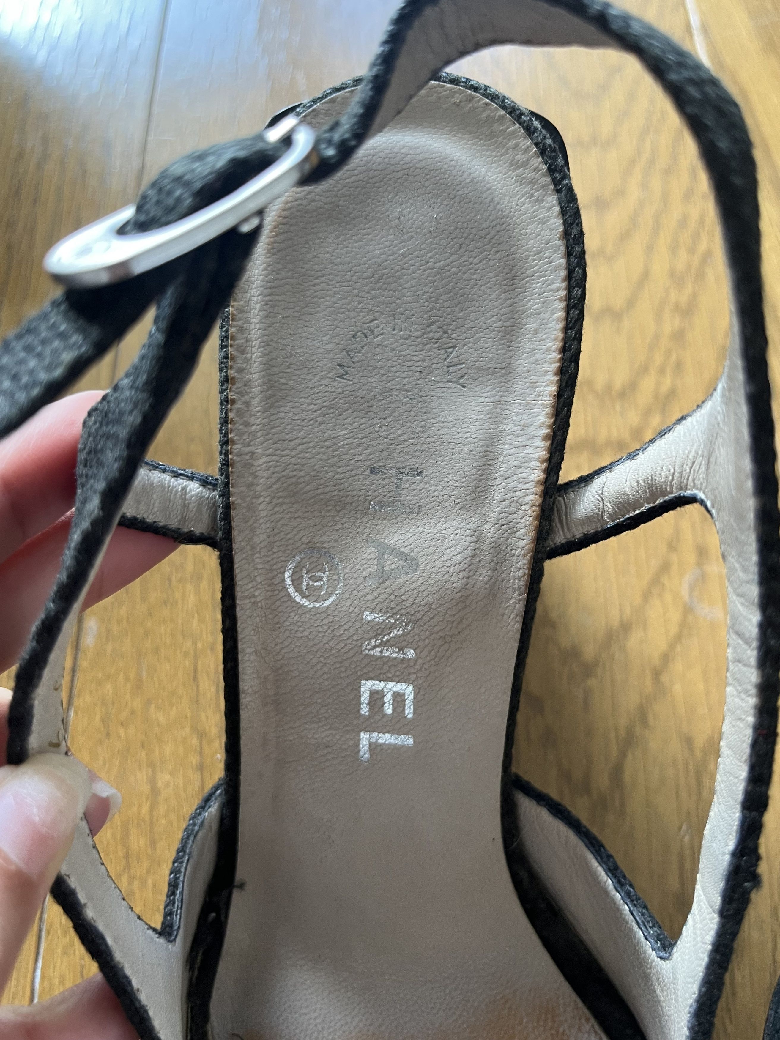 Chanel Chanel black slingback heels Size US 5 / IT 35 - 4 Thumbnail