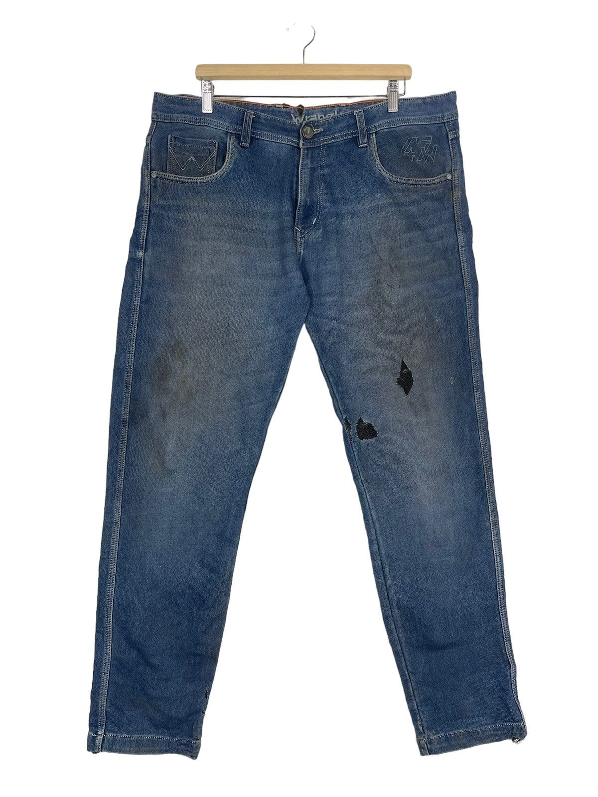If Six Was Nine Wrangler Stone Wash Zipper Fly Denim Jeans W40 Size US 40 / EU 56 - 1 Thumbnail