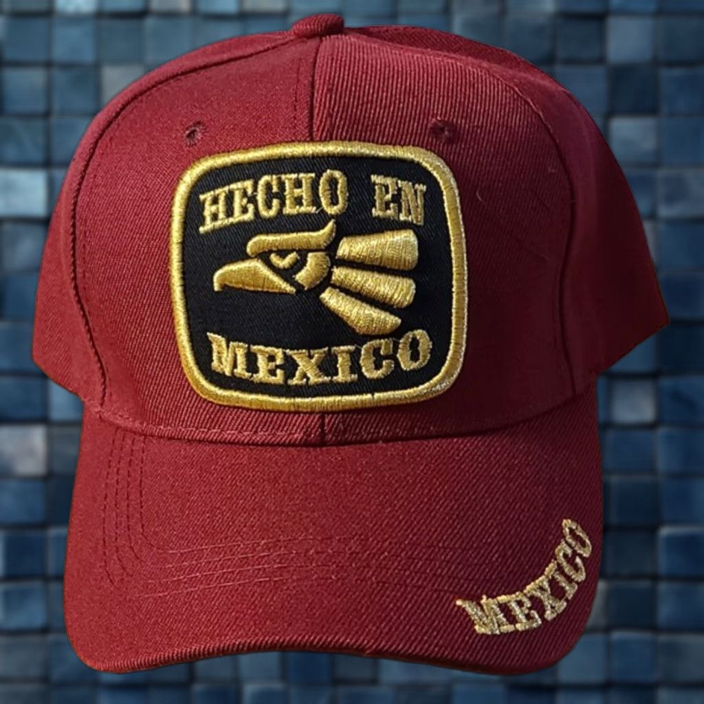 Vintage HECHO EN MEXICO MEXICAN EAGLE BASEBALL CAP BURGUNDY MEXICO HECHO EAGLE BASEBALL CAP MEXICAN BURGUNDY EN Size ONE SIZE - 1 Thumbnail