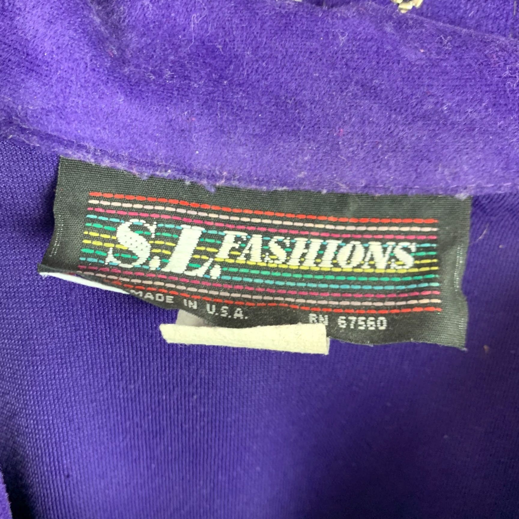 Vintage VINTAGE SL Fashions Faux Suede Deep Purple Button Shirt Dress 20W Plus 1980s 80s Day Dress Womens Size XXS / US 00 / IT 34 - 5 Thumbnail