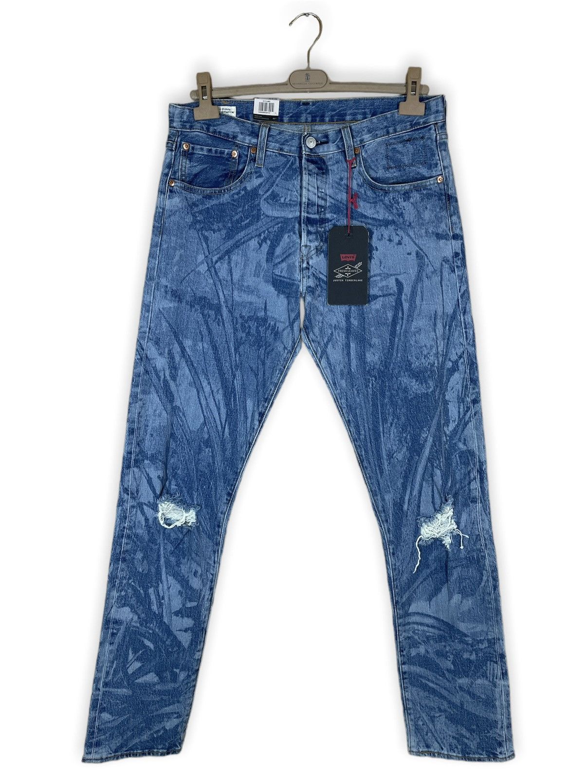 Levi's × Levi's Made & Crafted × Levi's Vintage Clothing BNWT JUSTIN TIMBERLAKE 501 ST Big E Slim Taper Washed Denim Jeans Pants Size US 33 - 2 Thumbnail