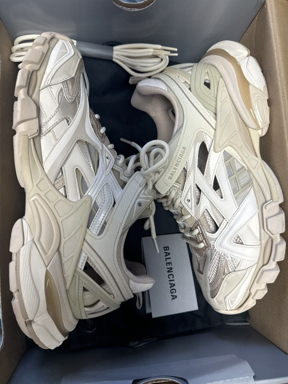 Balenciaga Track.2 Trainer Nude / Metallic Sneakers Size 41 Low Top Sneakers