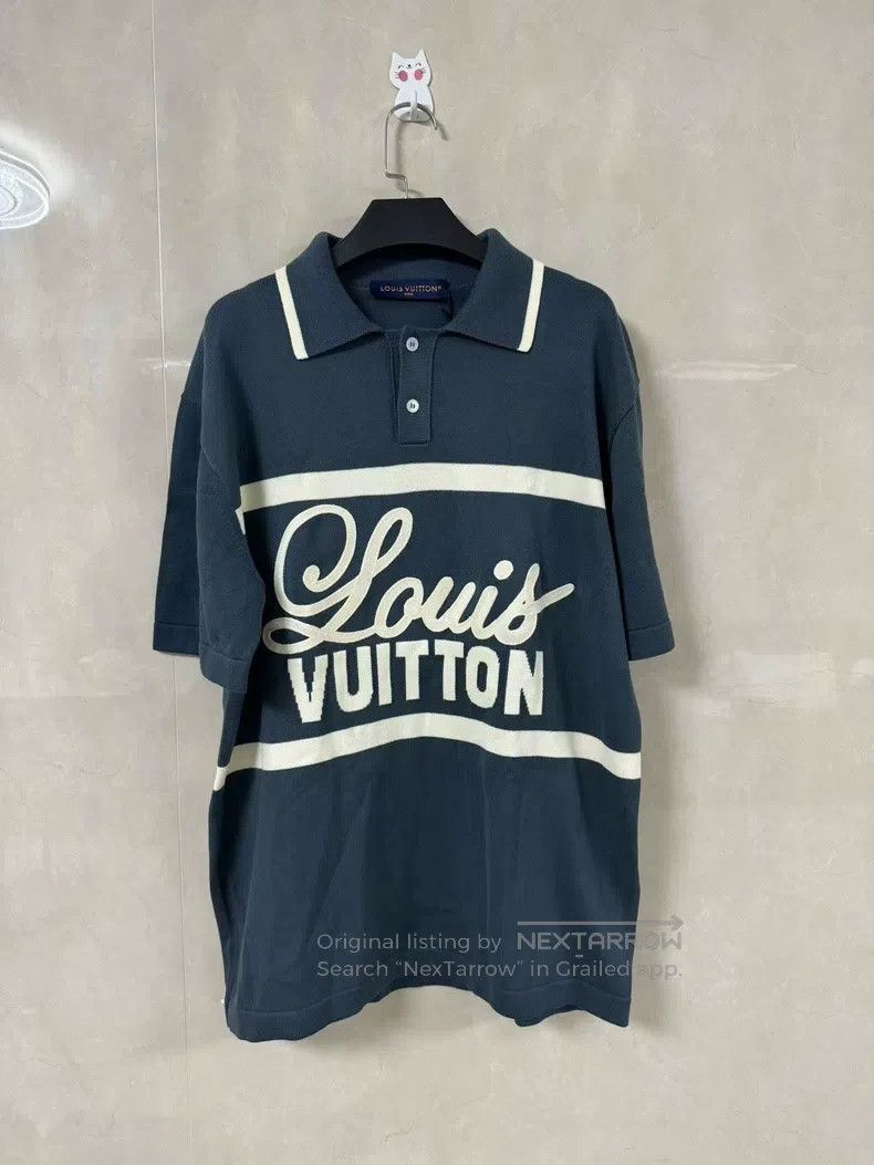 Louis Vuitton Louis Vuitton Dark green embroidered knit polo short sleev Size US L / EU 52-54 / 3 - 1 Thumbnail
