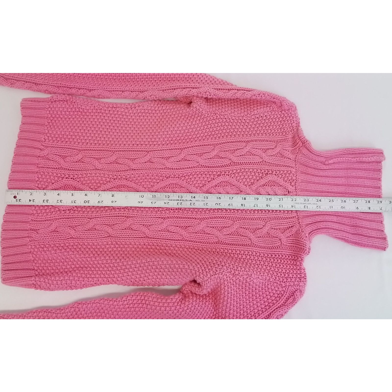 Ralph Lauren Lauren by Ralph Lauren Sweater Women's L Pink Cable knit Size L / US 10 / IT 46 - 12 Thumbnail