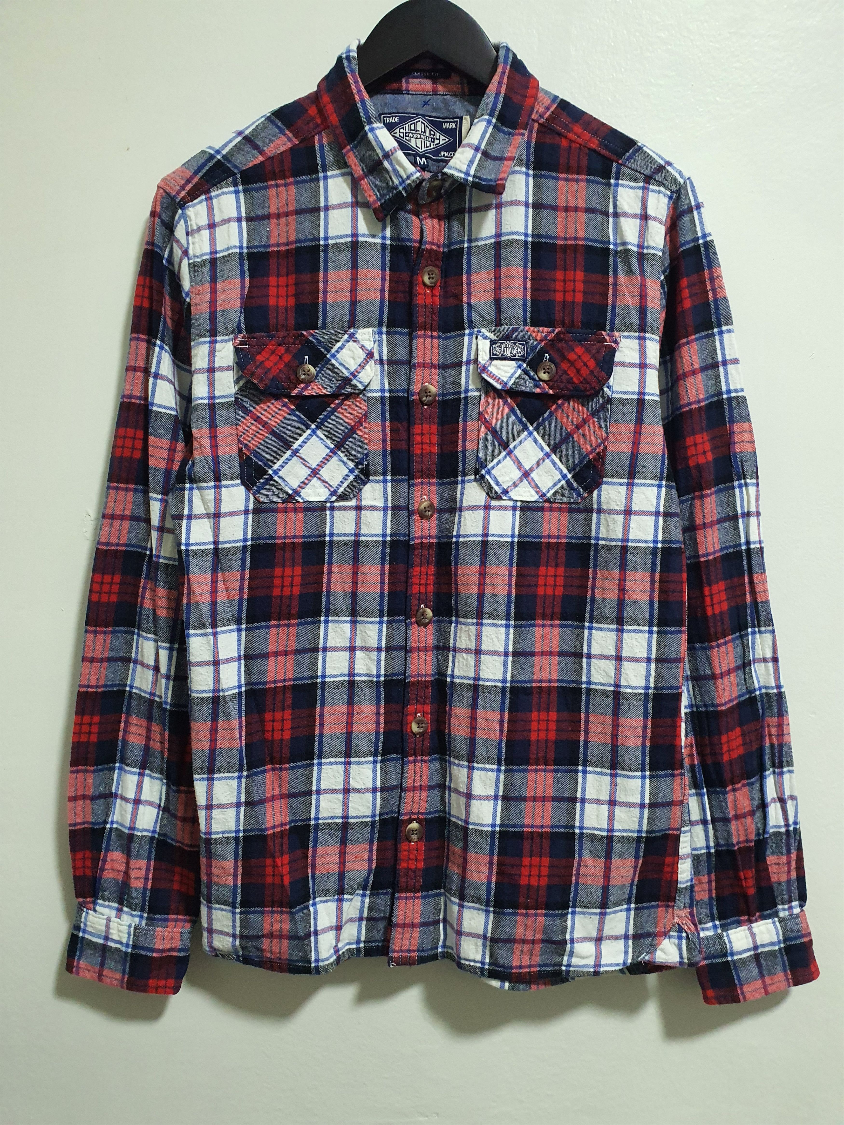 Japanese Brand × Superdry SUPERDRY 19.5/29 CHECKED RED WORK SHIRT Size US M / EU 48-50 / 2 - 2 Thumbnail
