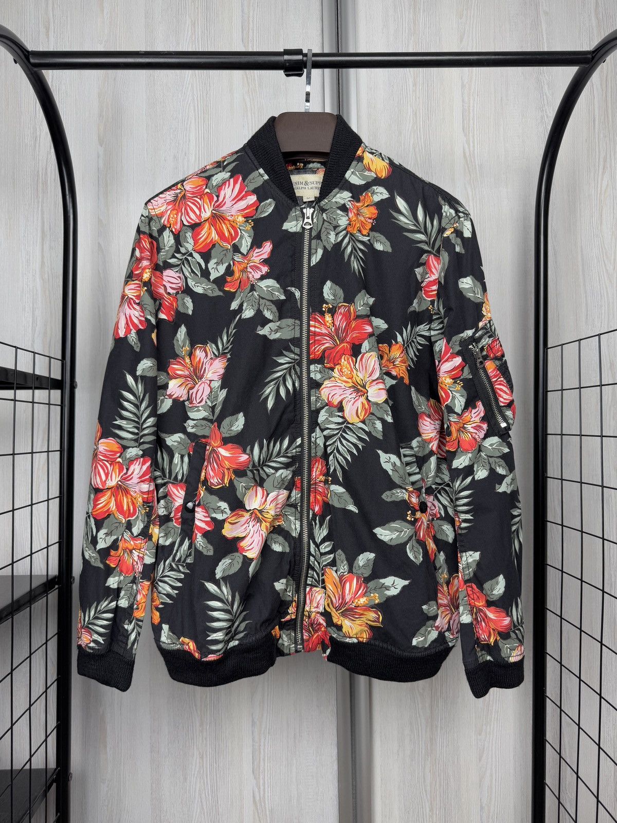 Denim & Supply Ralph Lauren Denim & Supply Ralph Lauren Black Tropic Floral Print Bomber Size US M / EU 48-50 / 2 - 1 Thumbnail