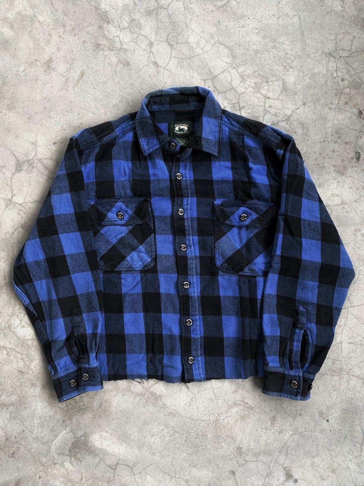 Vintage Cropped button up shirt double pocket S&S boxy Size US L / EU 52-54 / 3 - 2 Thumbnail