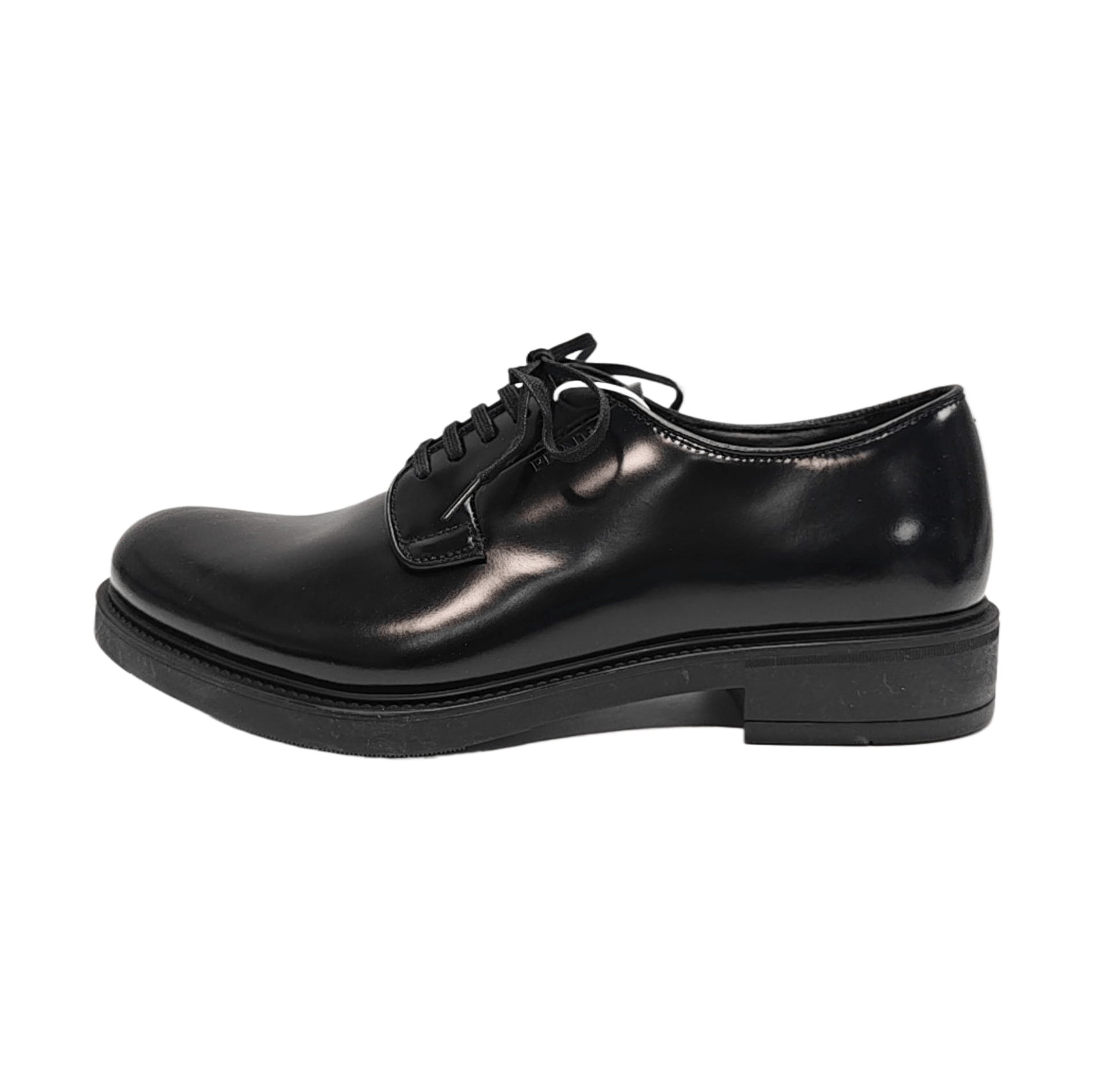 Prada Prada Black Leather Derby Shoes 7.5 Size US 7.5 / EU 40-41 - 1 Thumbnail