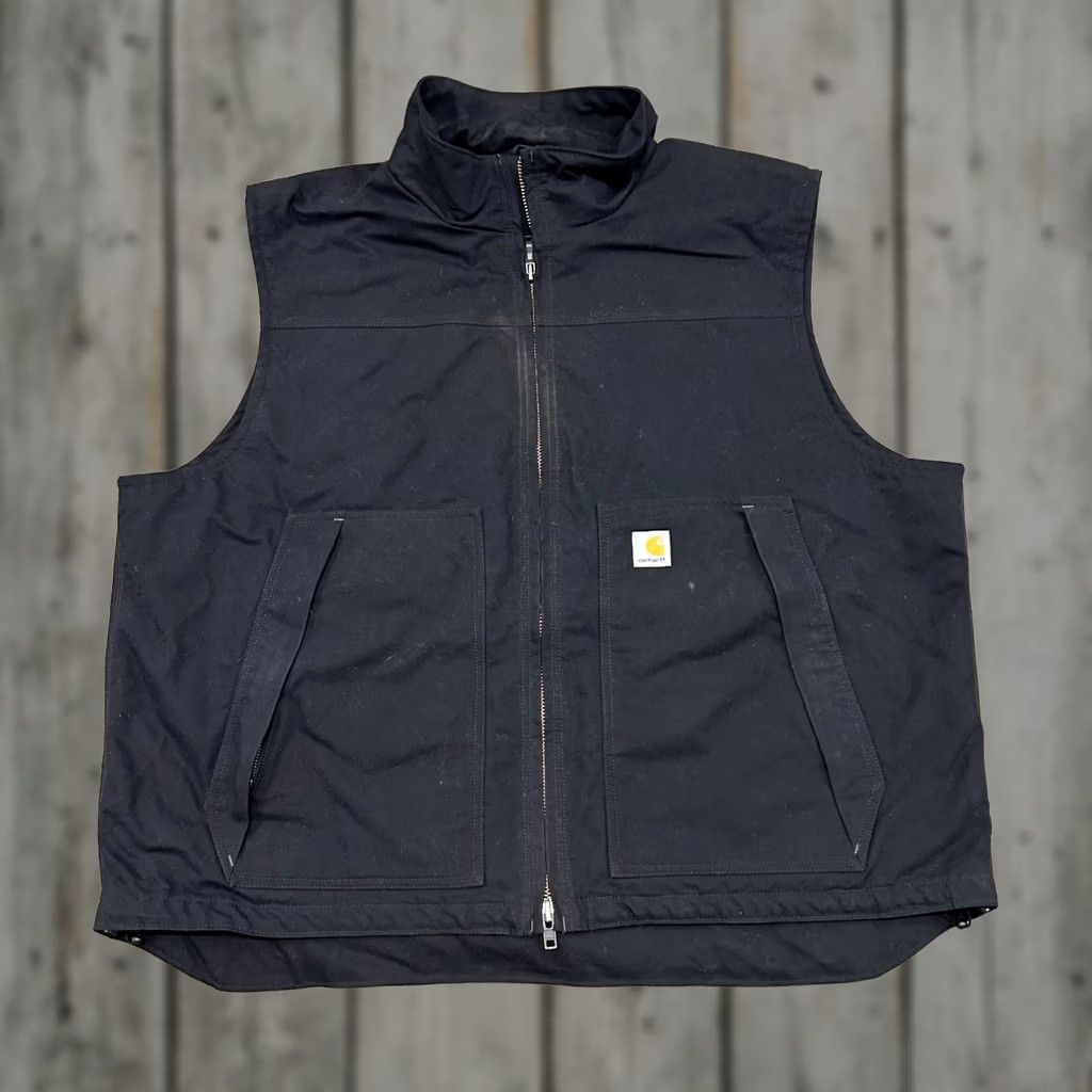 Carhartt Carhartt Vest Mens 3XL Tall Black Firm Duck Canvas Lined