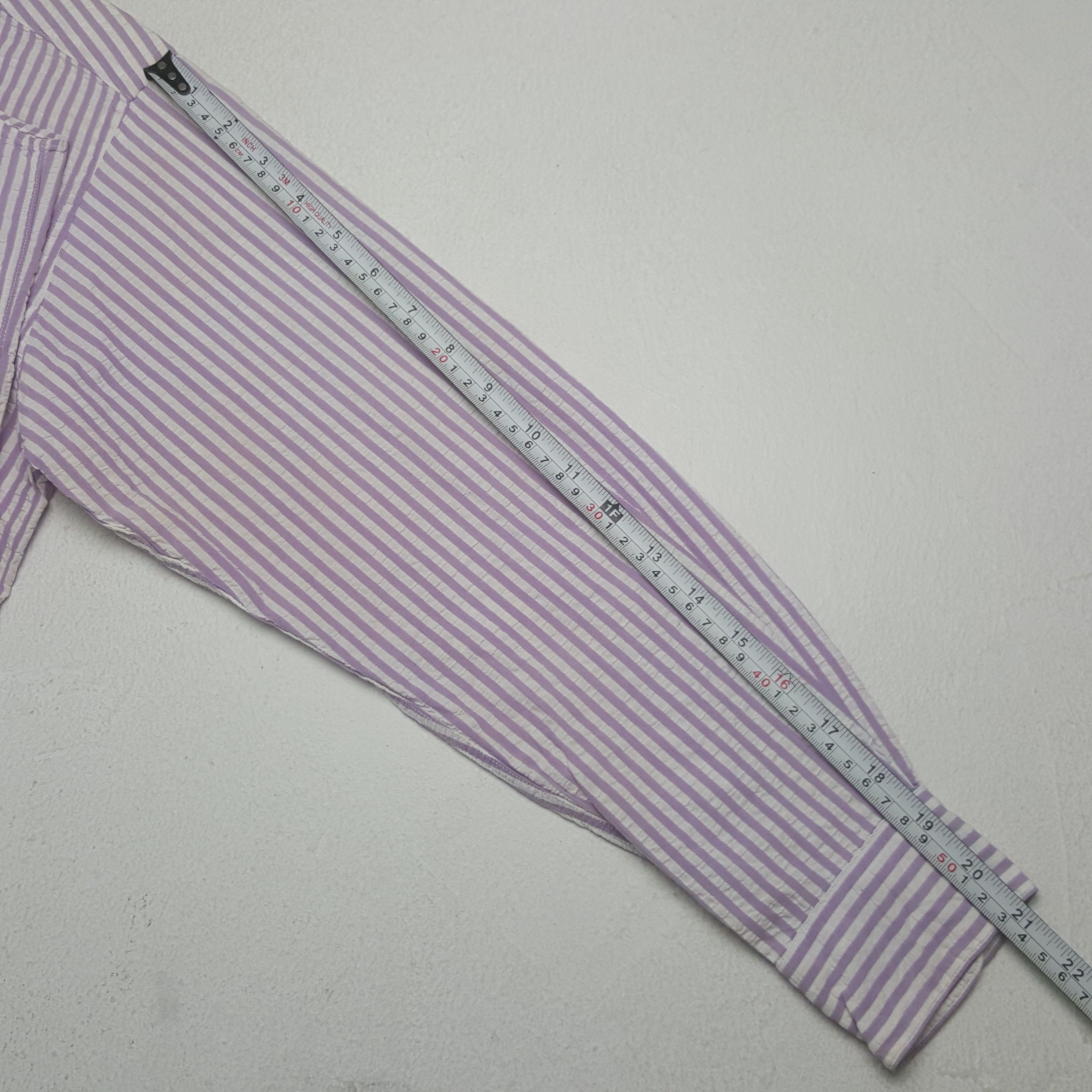 Issey Miyake × Japanese Brand × Vintage Vintage Issey Miyake Striped Button Up Shirt Size US S / EU 44-46 / 1 - 6 Thumbnail