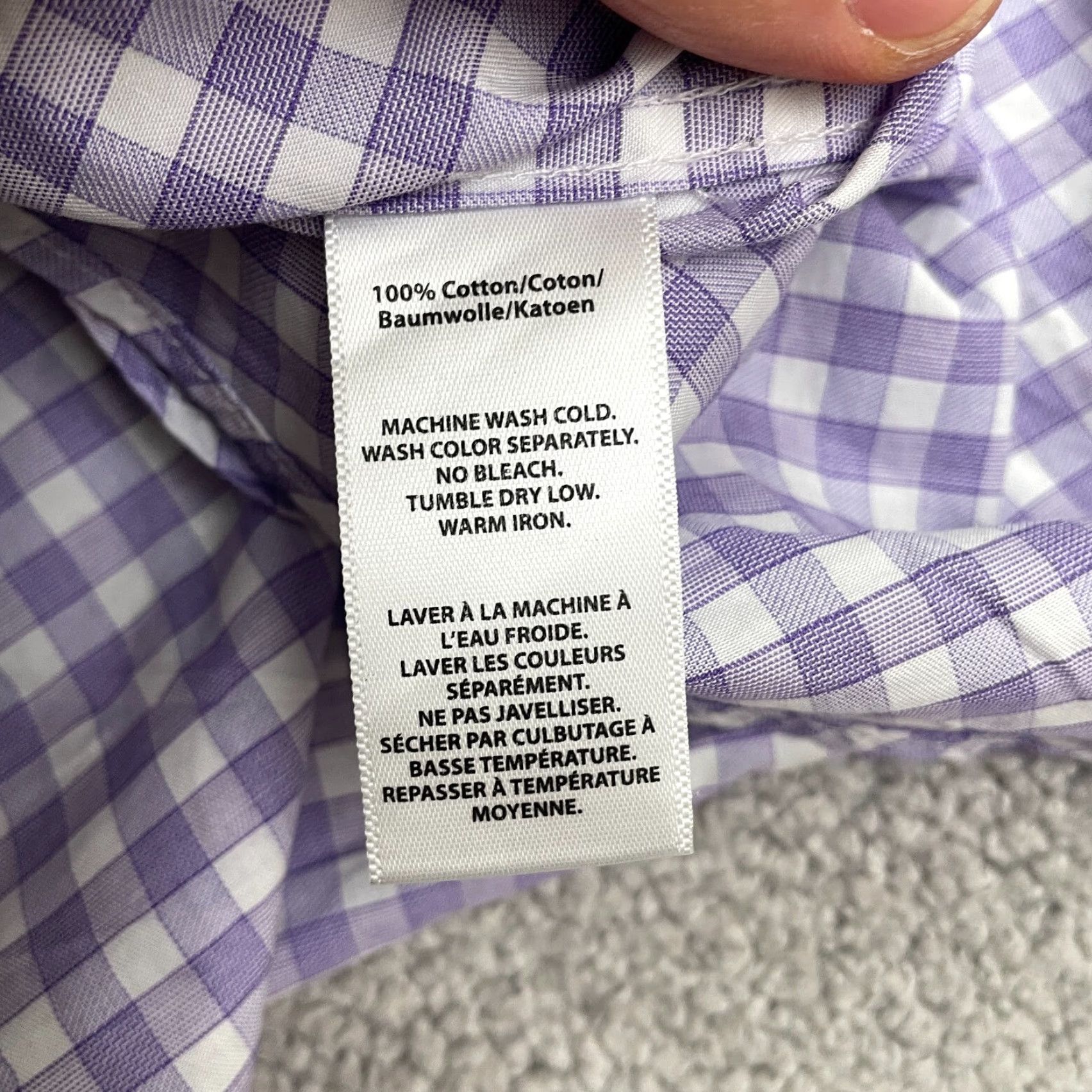 Saks Fifth Avenue Saks Fifth Avenue Dress Shirt Mens 15.5 32/33 Plaid Purple White Button-Down Regular Fit Adult Medium Purple Mens Size US M / EU 48-50 / 2 - 6 Thumbnail