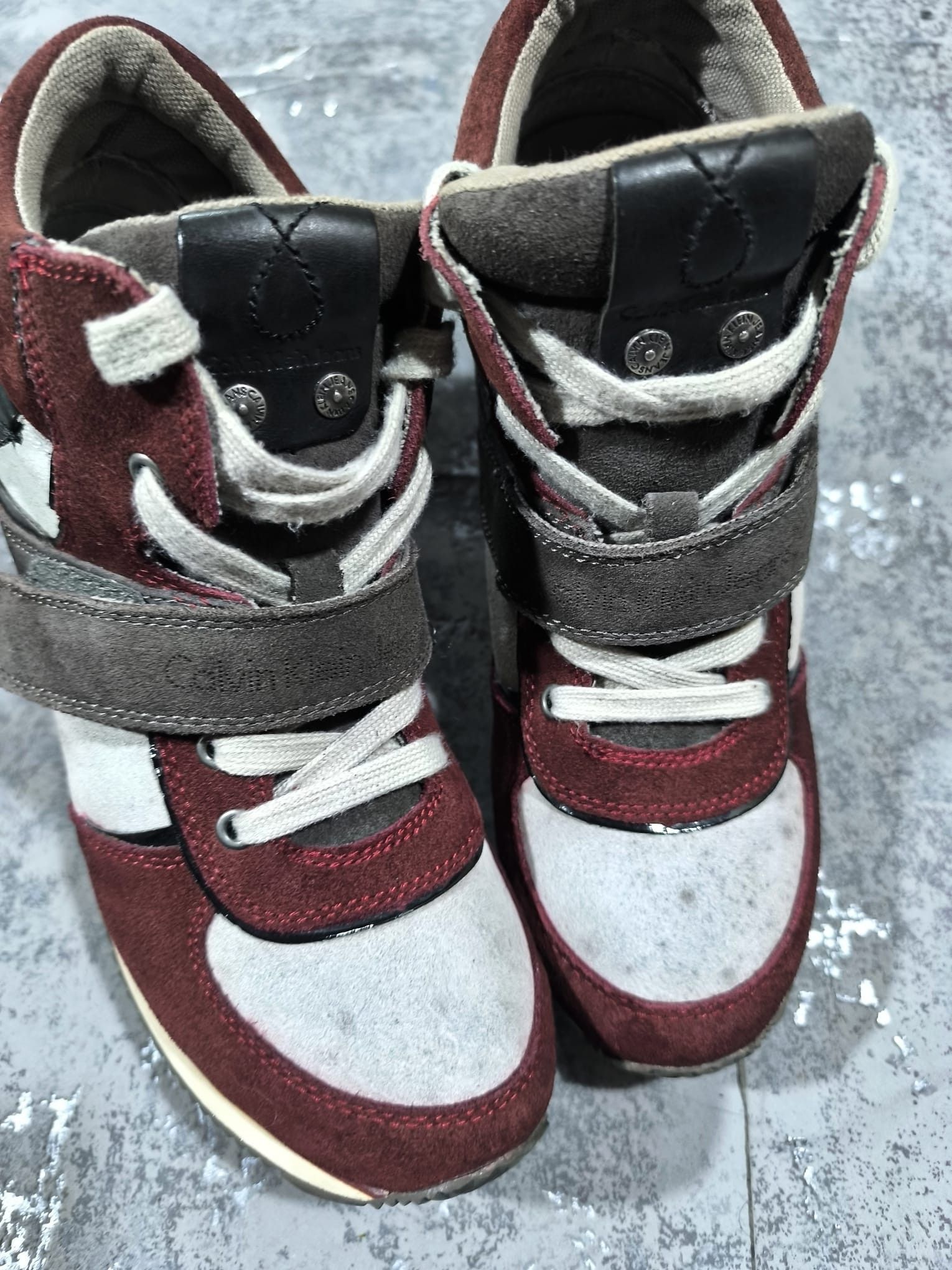 Calvin Klein CKJ WEDGE SNEAKERS ISABEL MARRANT LEATHER Size US 8 / IT 38 - 15 Thumbnail