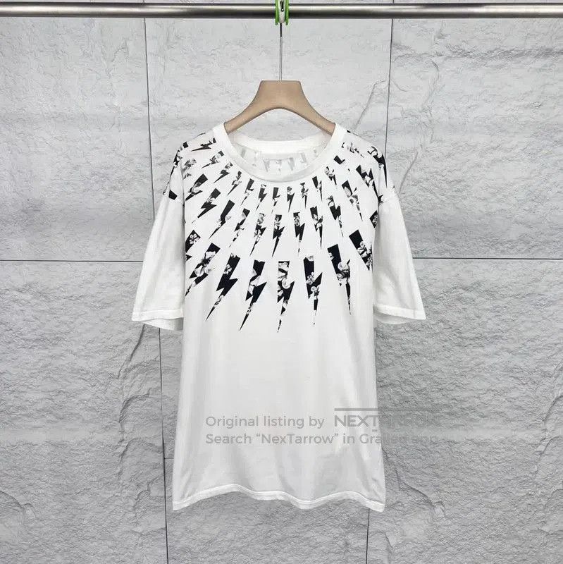 Neil Barrett NeIL Barrett White Cotton Graphic T-Shirt . Size US XXL / EU 58 / 5 - 1 Thumbnail