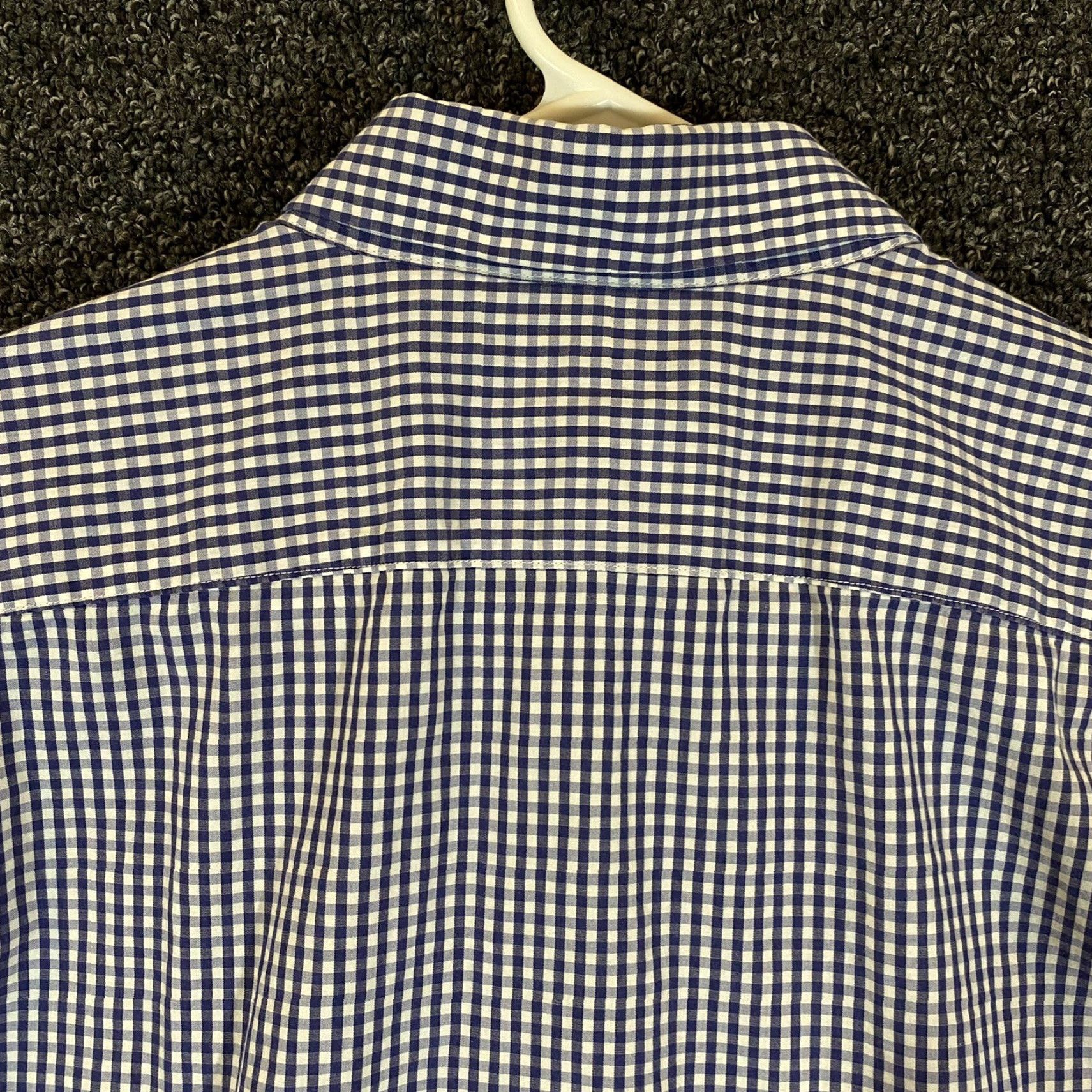 Theory Theory Shirt Mens XL White Blue Button Up Long Sleeve Dress Casual Plaid Check Size US XL / EU 56 / 4 - 8 Thumbnail