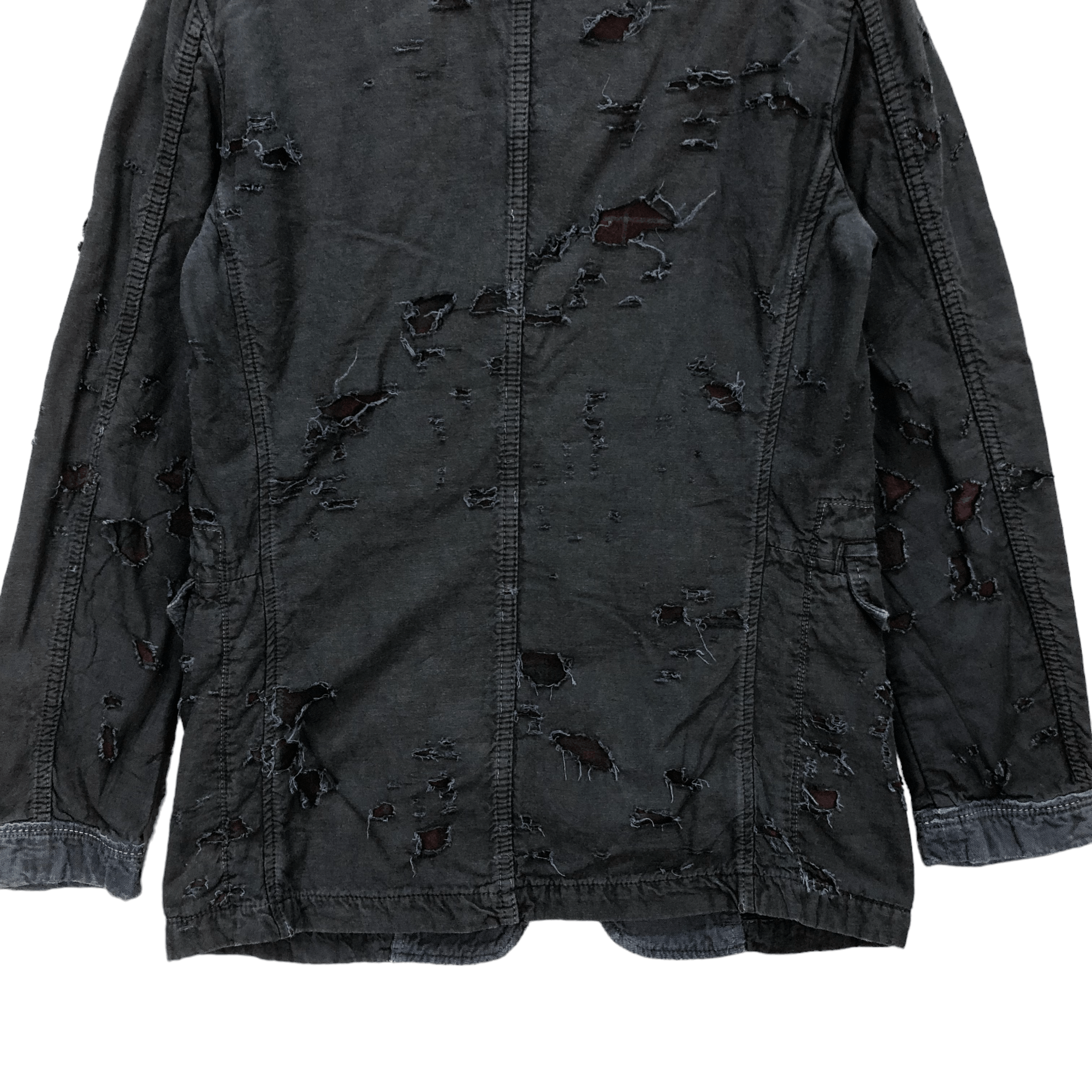 Marithe + Francois Girbaud 🔥MFG TRASHED DISTRESSED DESIGN JACKET #5761-205 Size US M / EU 48-50 / 2 - 14 Thumbnail