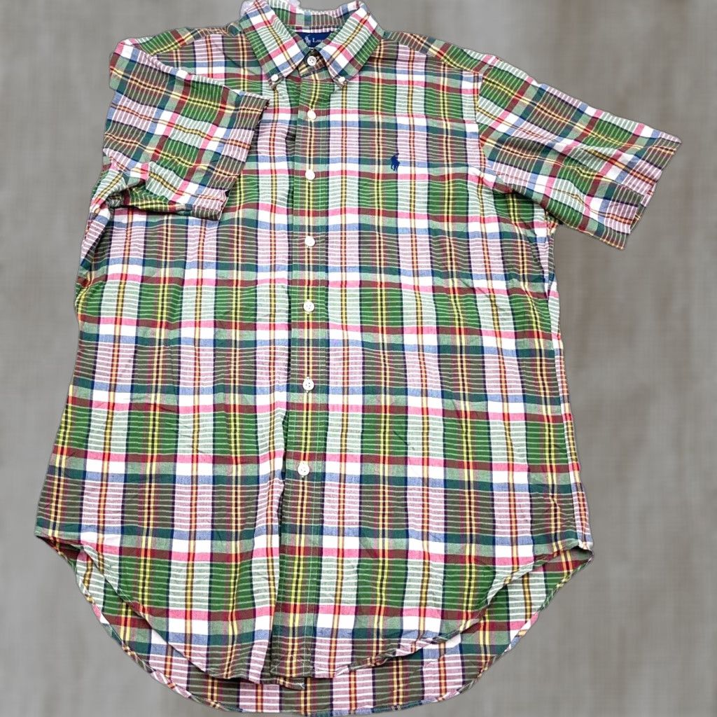 Ralph Lauren Ralph Lauren Shirt Men Medium Button Up Classic Fit Green Pink Tartan Plaid Camp Size US M / EU 48-50 / 2 - 1 Thumbnail