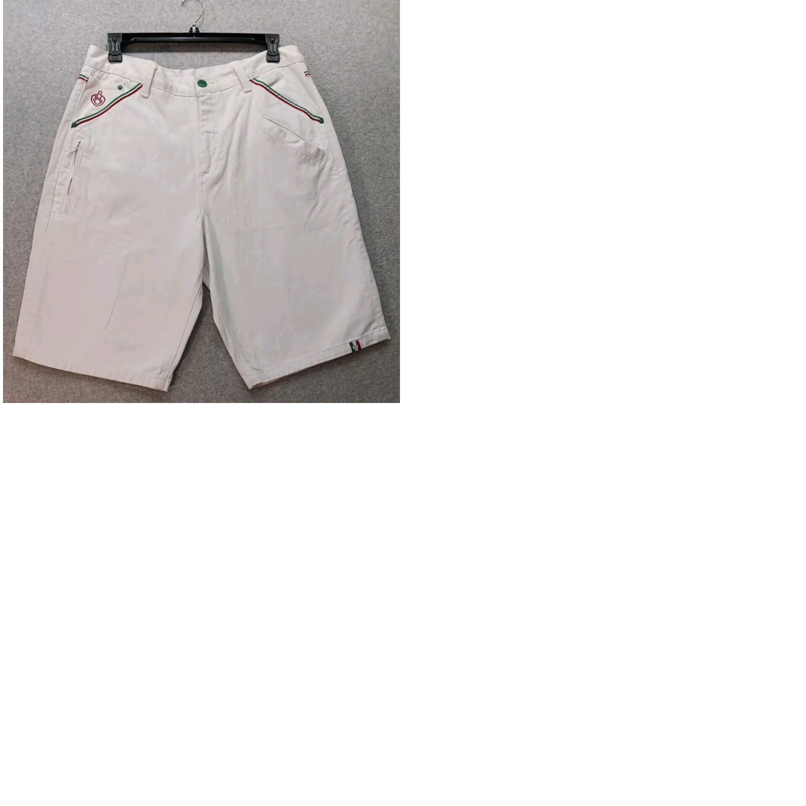 Vintage Eight 732 Shorts Jeans Men's 38 × 13.5 White Denim Baggy Skater Streetwear Size US 38 / EU 54 - 10 Thumbnail