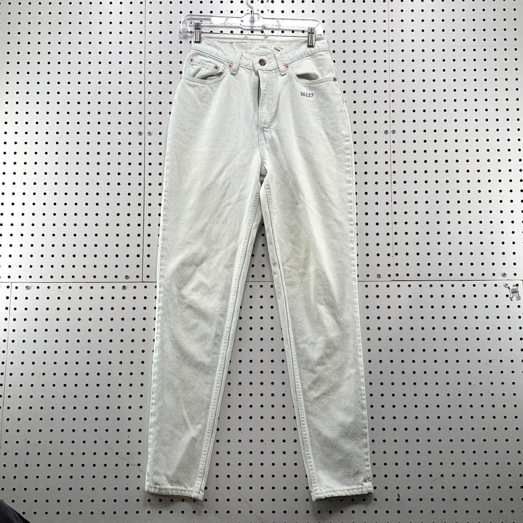 Levi's VINTAGE Levi's Jeans 532 Denim White Striped Tapered Womens 27x32 90s USA Size 30" / US 8 / IT 44 - 2 Thumbnail