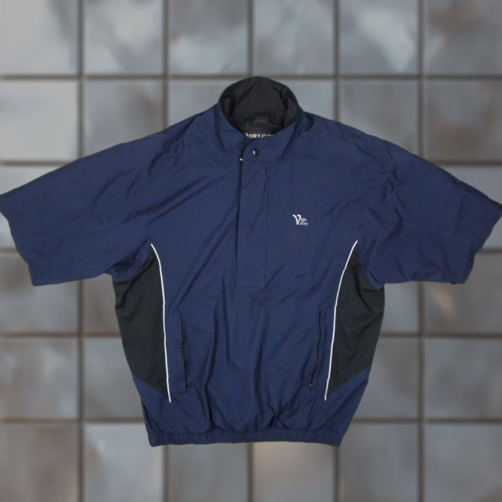Footjoy FootJoy Jacket Men Medium Blue DryJoys 1/4 Zip Short Sleeve Golf Vista Valley Size US 31 - 1 Thumbnail