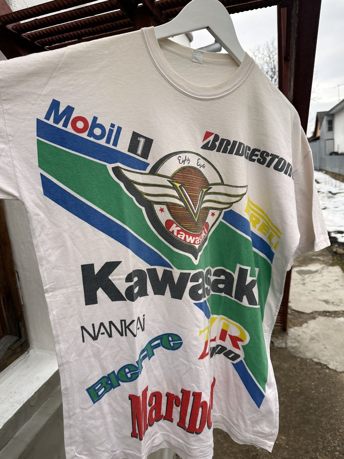 Vintage Vintage 90s Kawasaki Racing Team Tee Size XL Y2K Size US XL / EU 56 / 4 - 3 Thumbnail