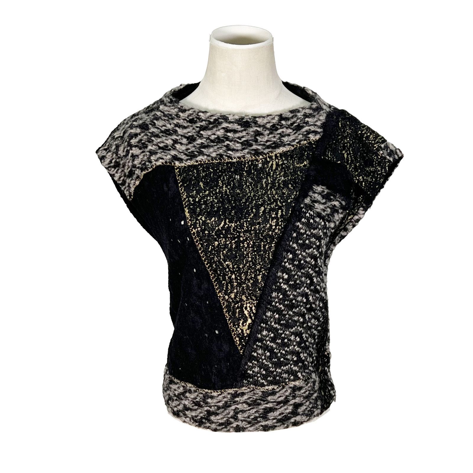 Bottega Veneta Bottega Veneta Gold Black Knit Tank Top Size 38 Size XS / US 0-2 / IT 36-38 - 1 Thumbnail