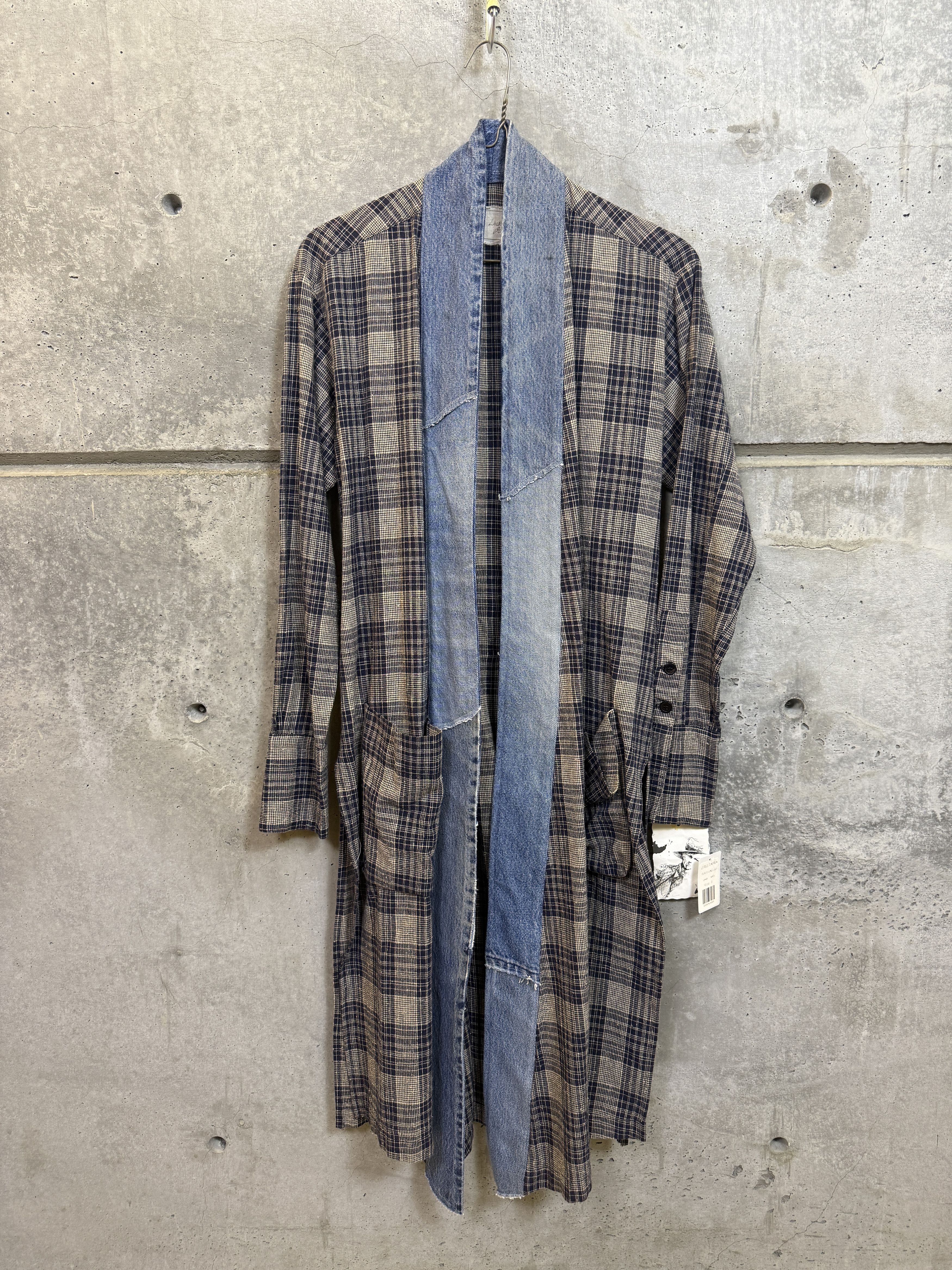 Greg Lauren $1.6K Greg Lauren Plaid Long Denim-Trim GL1 Kimono Robe Size US M / EU 48-50 / 2 - 6 Thumbnail