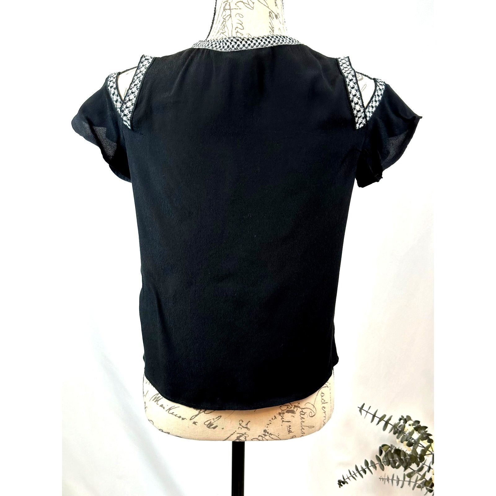 Maje Maje Lisea Cold-Shoulder Crepe Top 100% Viscose Black S Size S / US 4 / IT 40 - 13 Thumbnail