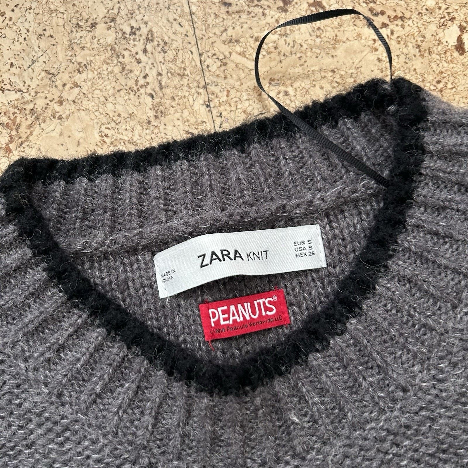 Zara Knit Peanuts Woodstock Wool Oversized Shaggy Sweater Small Size S / US 4 / IT 40 - 3 Thumbnail