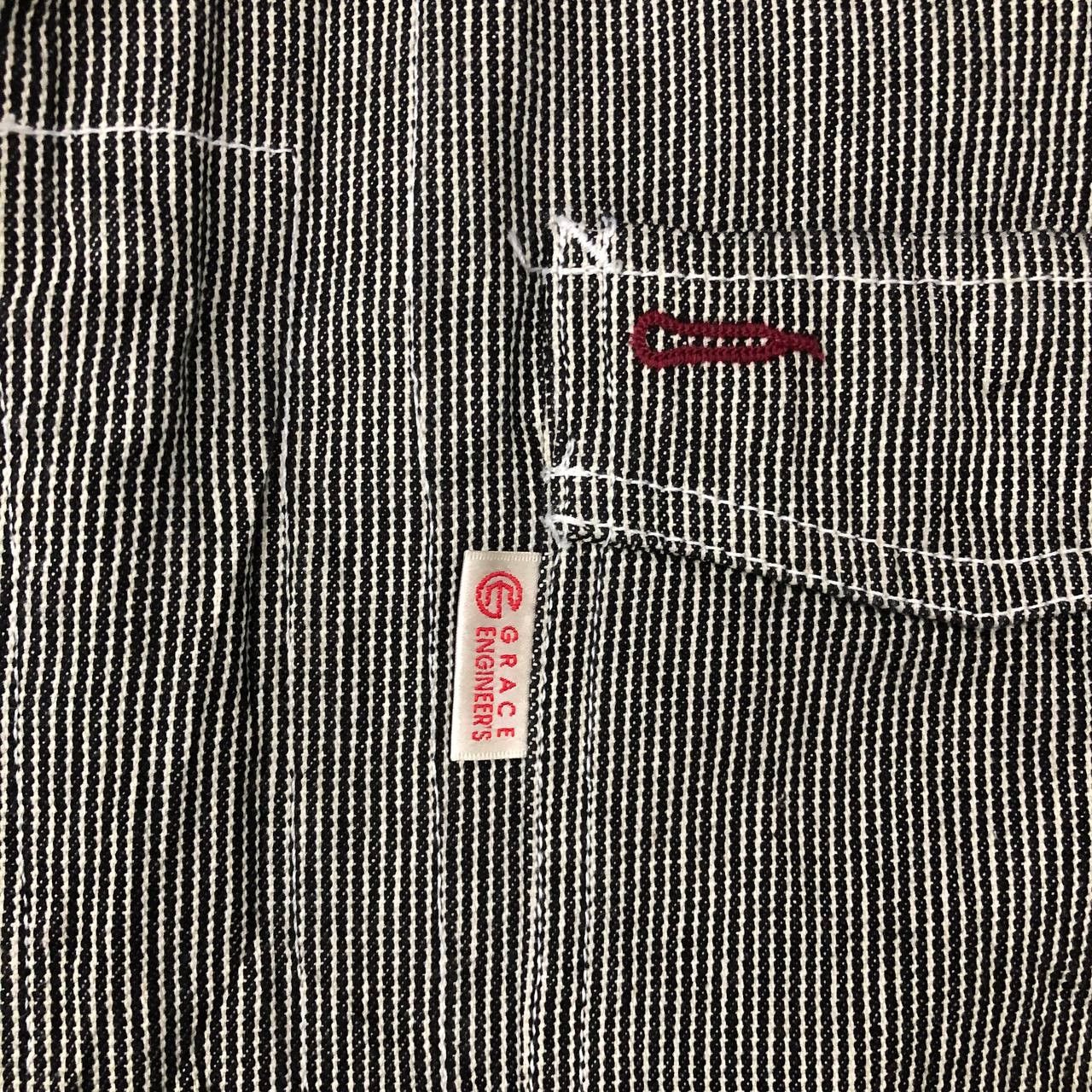 Japanese Brand P682 BRACE ENGINEER'S ICONIC HICKORY STRIPED COVERALLS Size US M / EU 48-50 / 2 - 7 Thumbnail