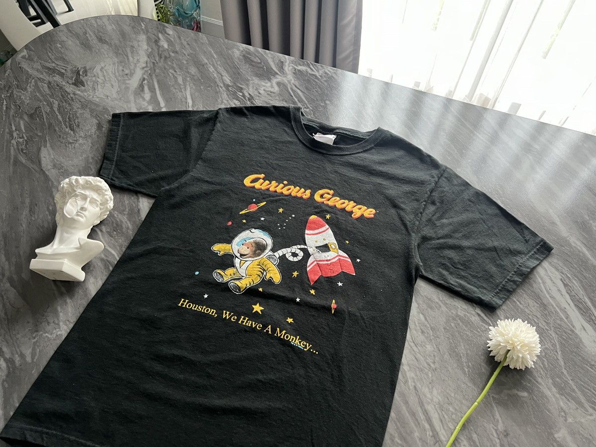 Anime × Cartoon Network × Vintage Curious George : Houston We Have A Monkey Size US S / EU 44-46 / 1 - 1 Thumbnail