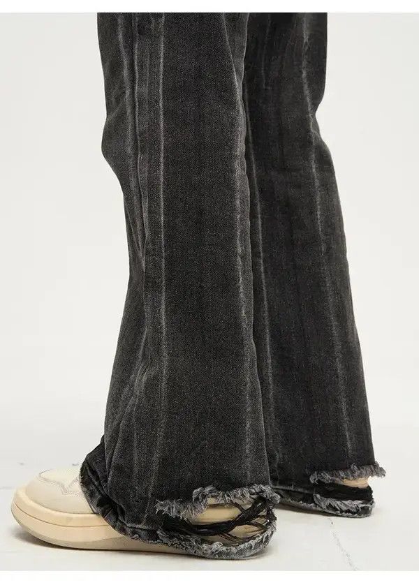 VIBE Baggy streetwear y2k flared ripped jeans pants wide leg Size US 31 - 6 Thumbnail