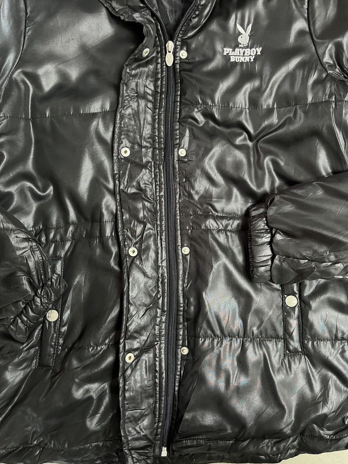 If Six Was Nine Vintage Playboy x Supreme Style Nylon Fur Jacket Size US L / EU 52-54 / 3 - 15 Thumbnail