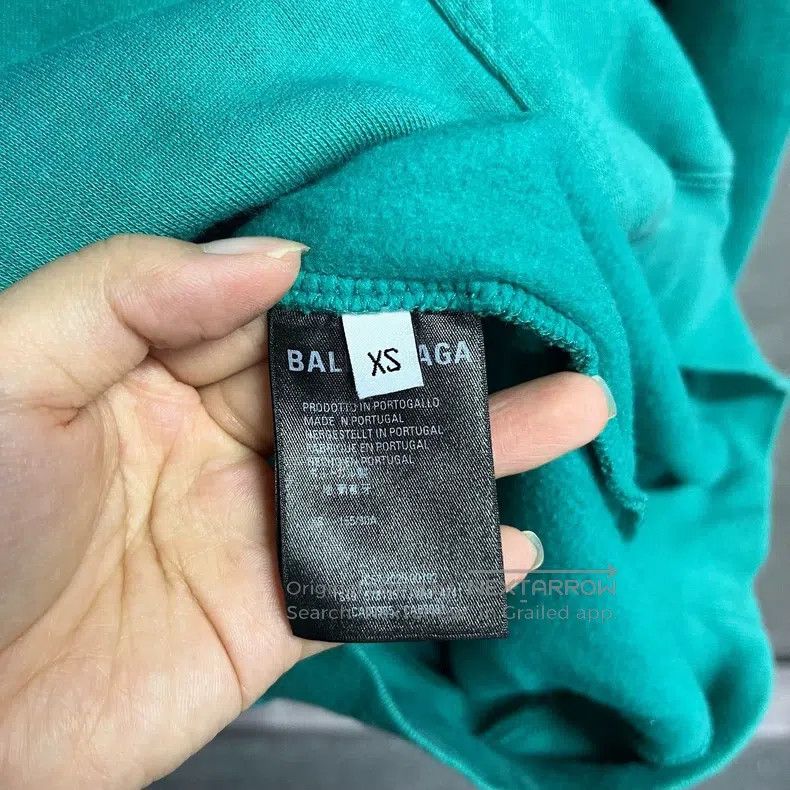 Balenciaga Balenciaga Blue small letter hooded sweatshirt Size US XS / EU 42 / 0 - 4 Thumbnail