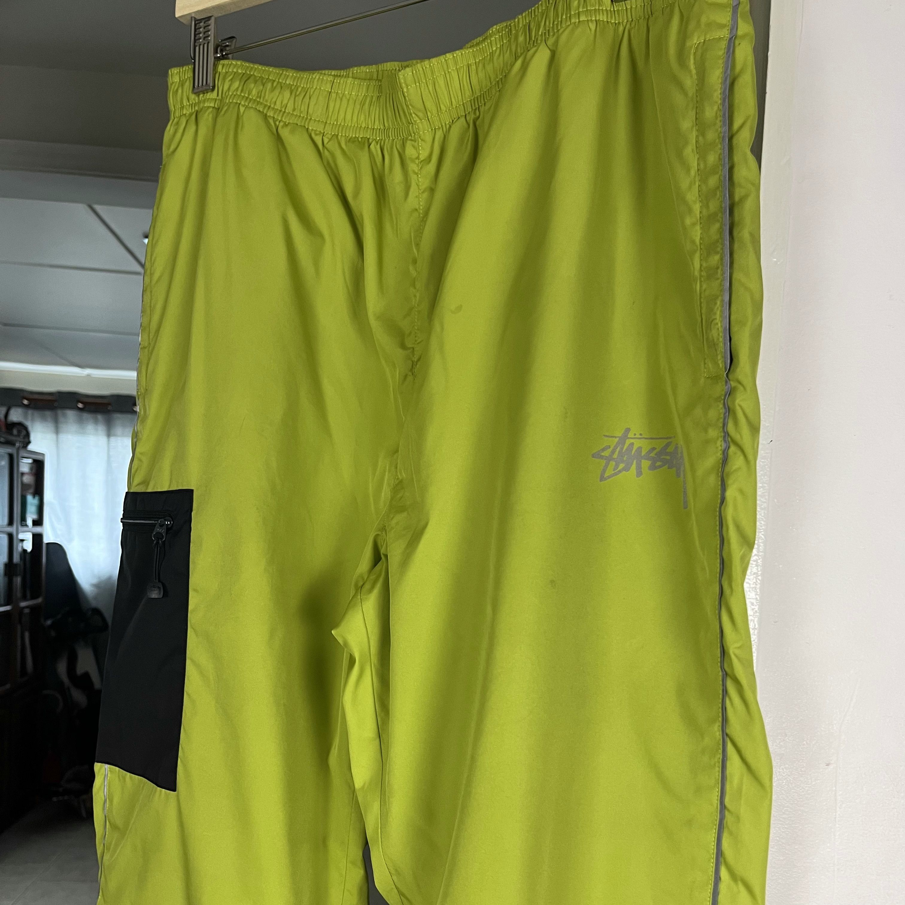 Stussy Stussy Side Pocket Nylon Mens Medium Track Pants Yellow Size US 32 / EU 48 - 2 Thumbnail