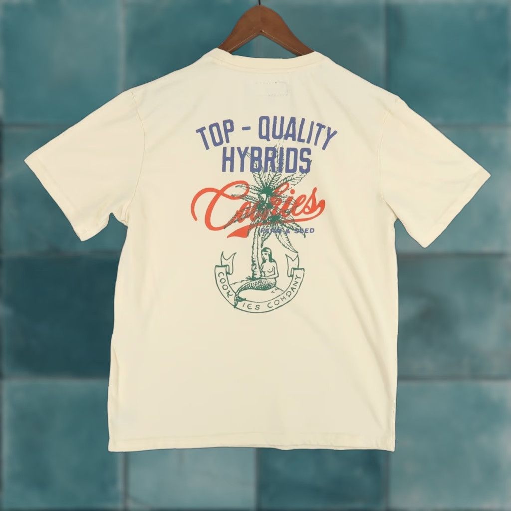 Vintage Cookies T-Shirt Mens M Cream Graphic Print Short Sleeve Casual Streetwear Size US M / EU 48-50 / 2 - 1 Thumbnail