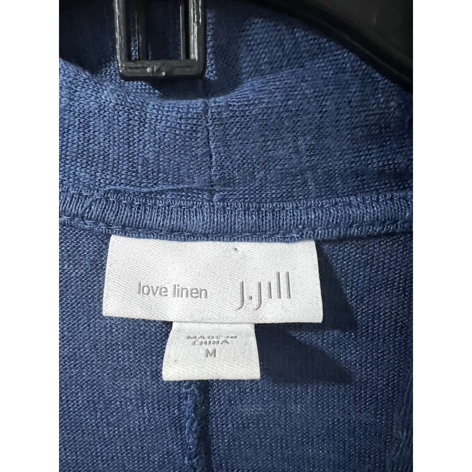 & Other Stories J. Jill Love 100% Linen Blue Cardigan Women Sz M A003311 Size M / US 6-8 / IT 42-44 - 4 Thumbnail