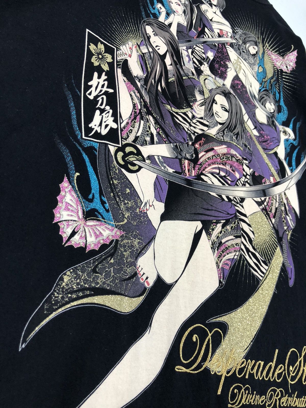 Japanese Brand Divine Retribution Desperade Struggle Big Print Tshirt Size US XXL / EU 58 / 5 - 16 Thumbnail