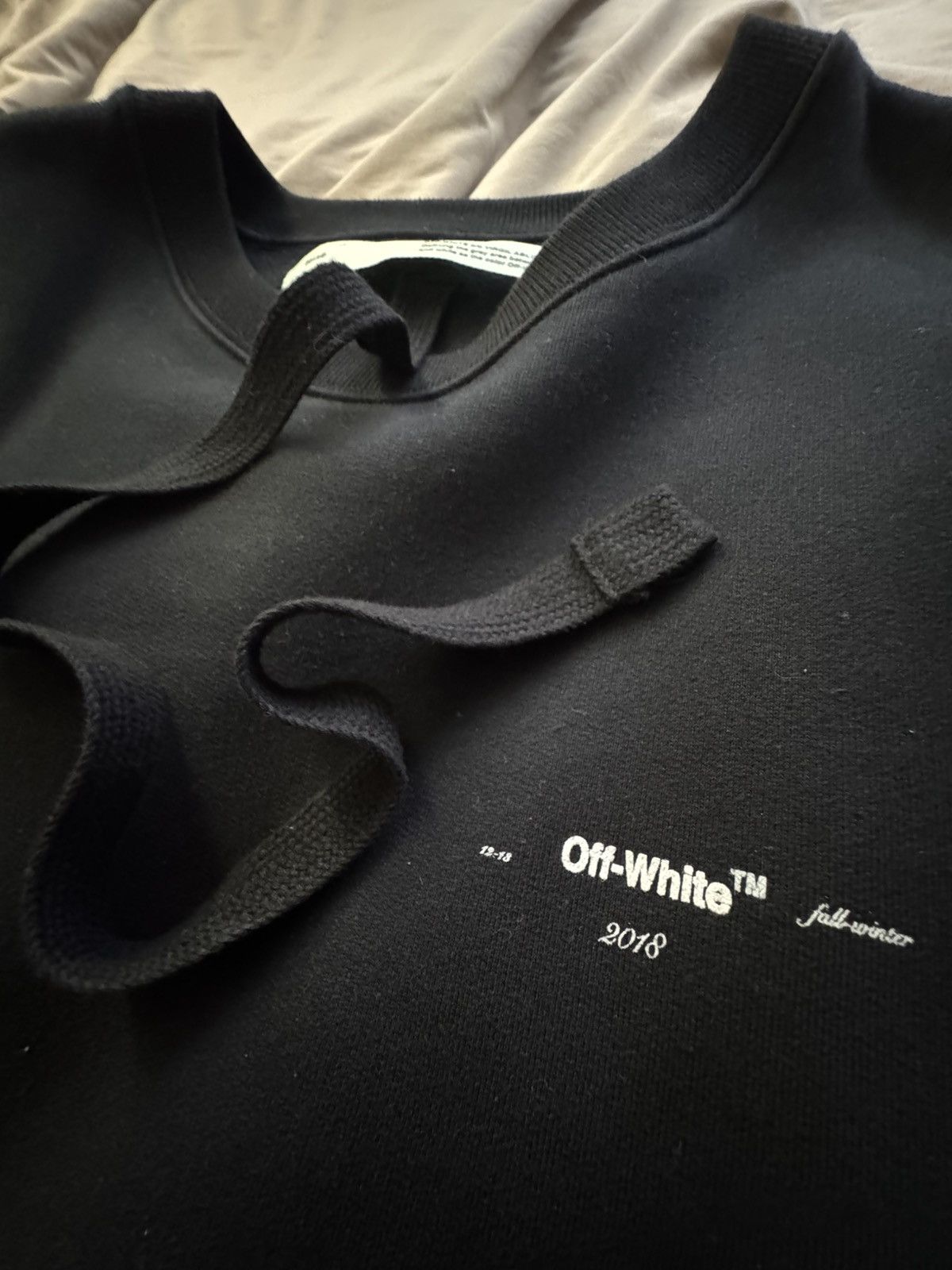 Off-White Off-White Black Crewneck Sweatshirt Size US L / EU 52-54 / 3 - 9 Thumbnail