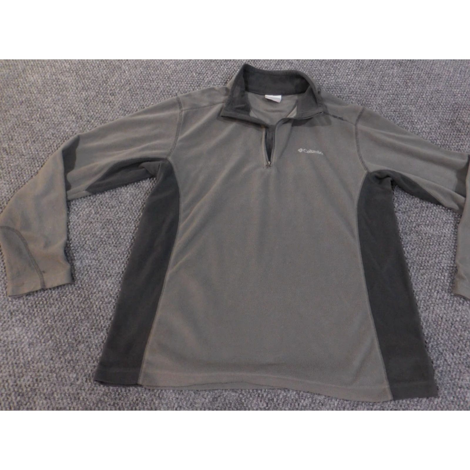Vintage Columbia Sweatshirt Men L Gray Fleece 1/4 Zip Outdoors Hiking Camping Pullover Hooded Regular Long Sleeve Logo Pattern Solid Size US L / EU 52-54 / 3 - 3 Thumbnail