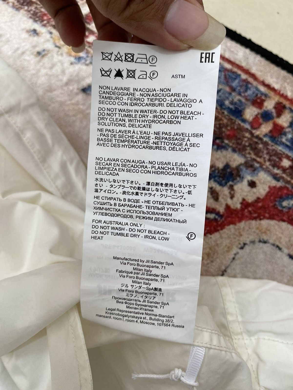 Jil Sander *DS* Jil Sander Logo Print Hooded Parka Raincoat SIZE 34 Size US M / EU 48-50 / 2 - 11 Thumbnail