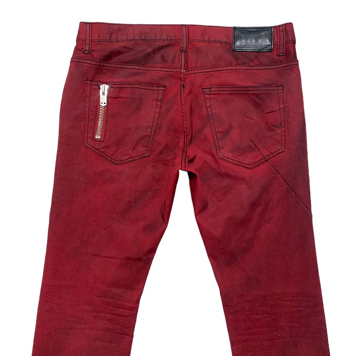 Roen RAT ROEN Blood Red Waxed Skinny Jeans Size US 32 / EU 48 - 10 Thumbnail