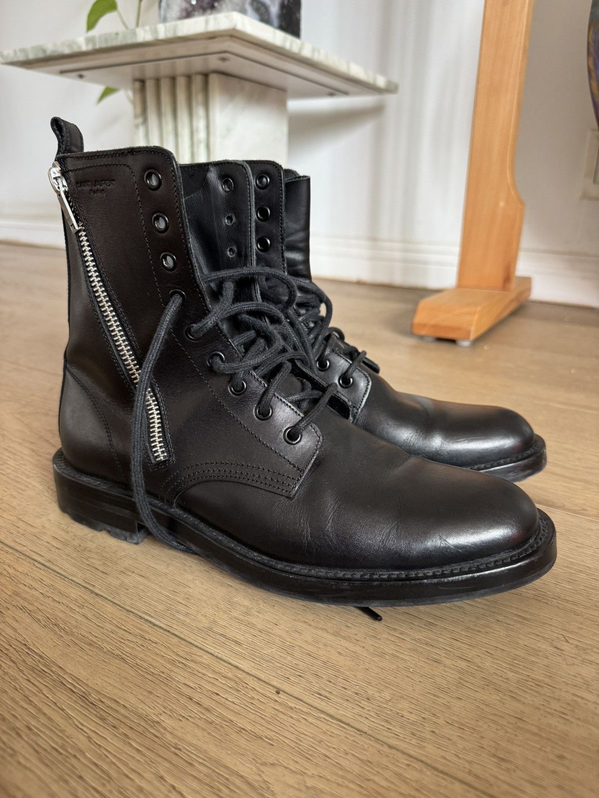 Saint Laurent Paris FW15 Double Zip Rangers Boots Size US 10 / EU 43 - 1 Thumbnail