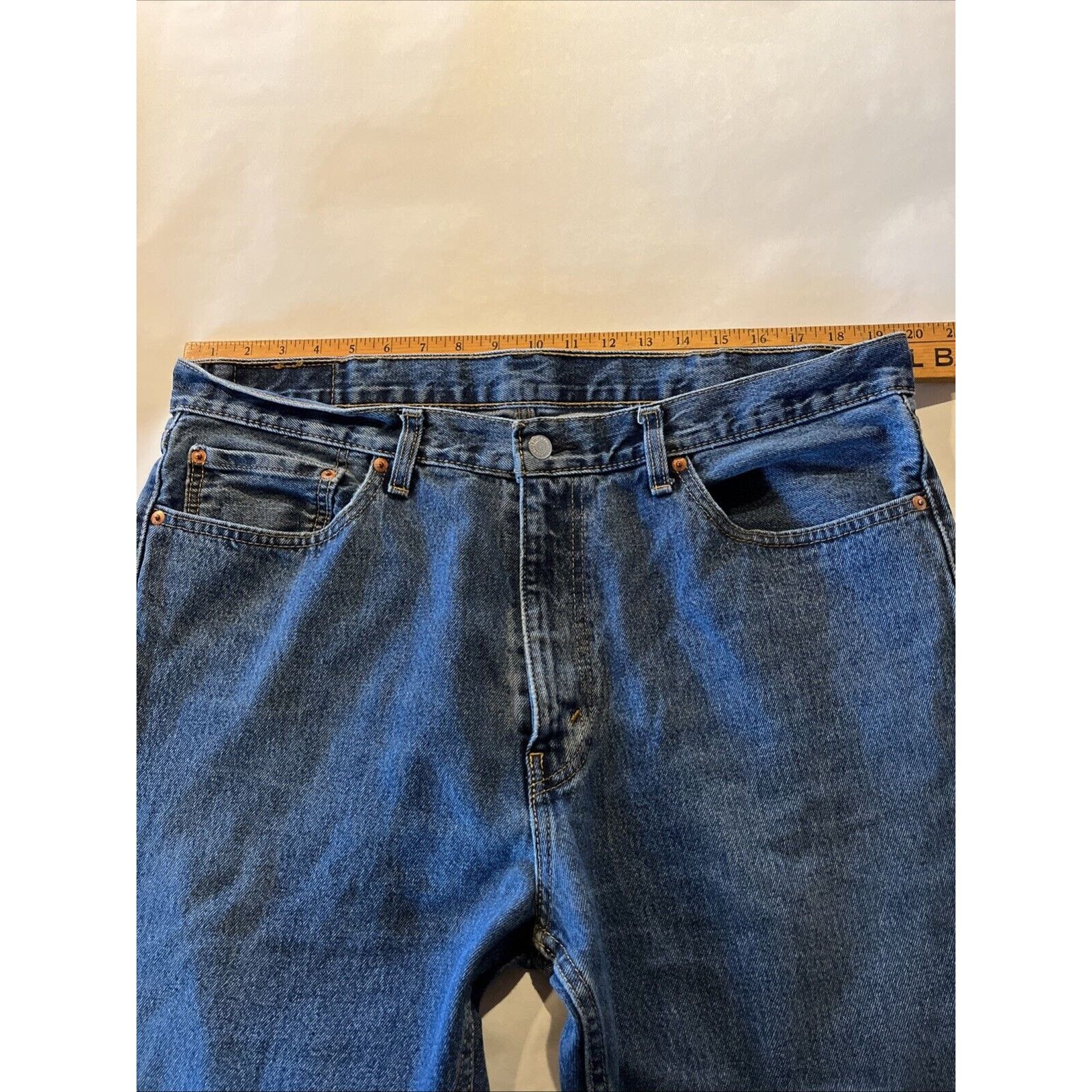 Levi's Levi’s 505 Jeans Men’s 38x34 Reg Straight Denim Cotton Blue Size US 38 / EU 54 - 9 Thumbnail