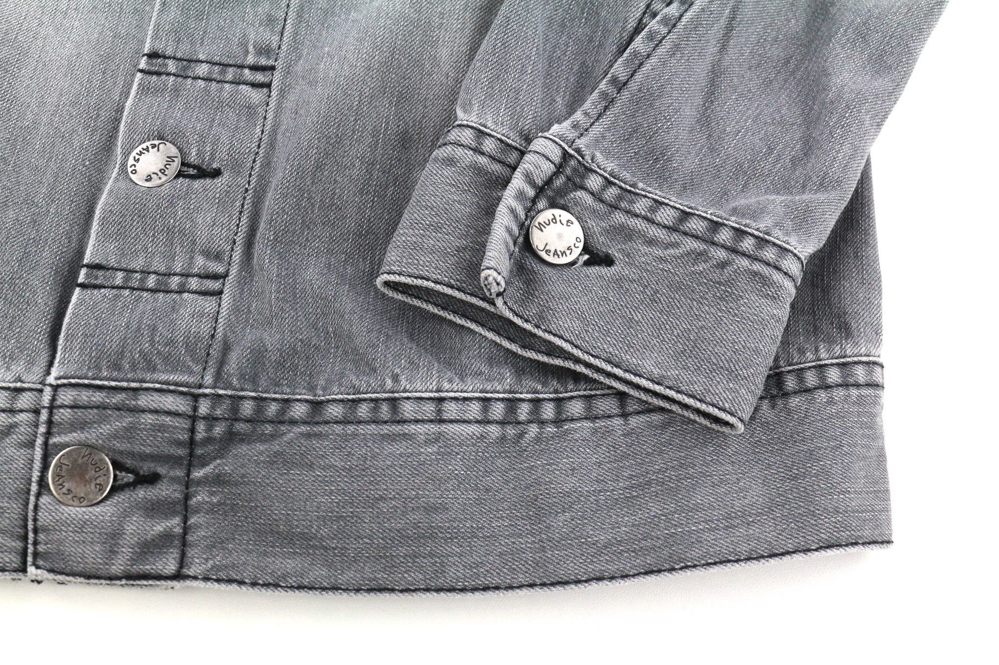 Nudie Jeans CONNY S Sunbleached Black Grey Jacket 81618 Size US S / EU 44-46 / 1 - 5 Thumbnail