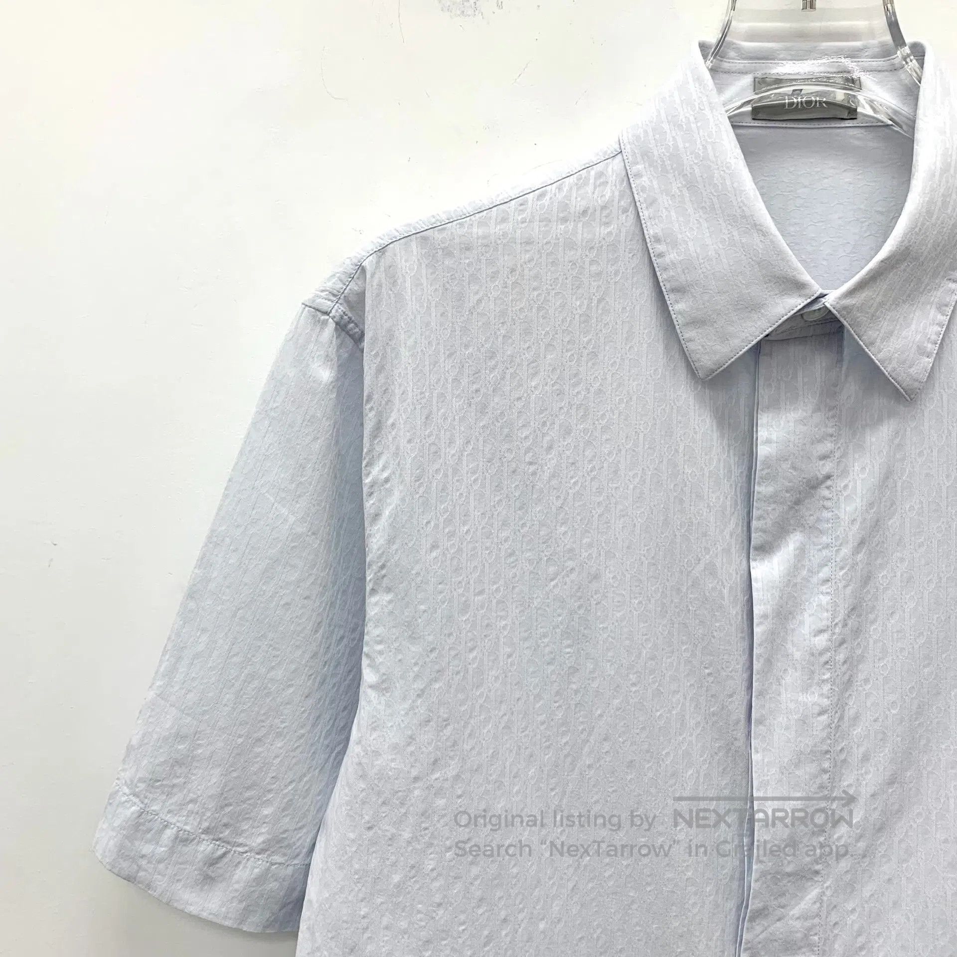 Dior Dior Light Blue Logo Subtle Pattern Jacquard Printed Cotto Size XS / US 0-2 / IT 36-38 - 3 Thumbnail