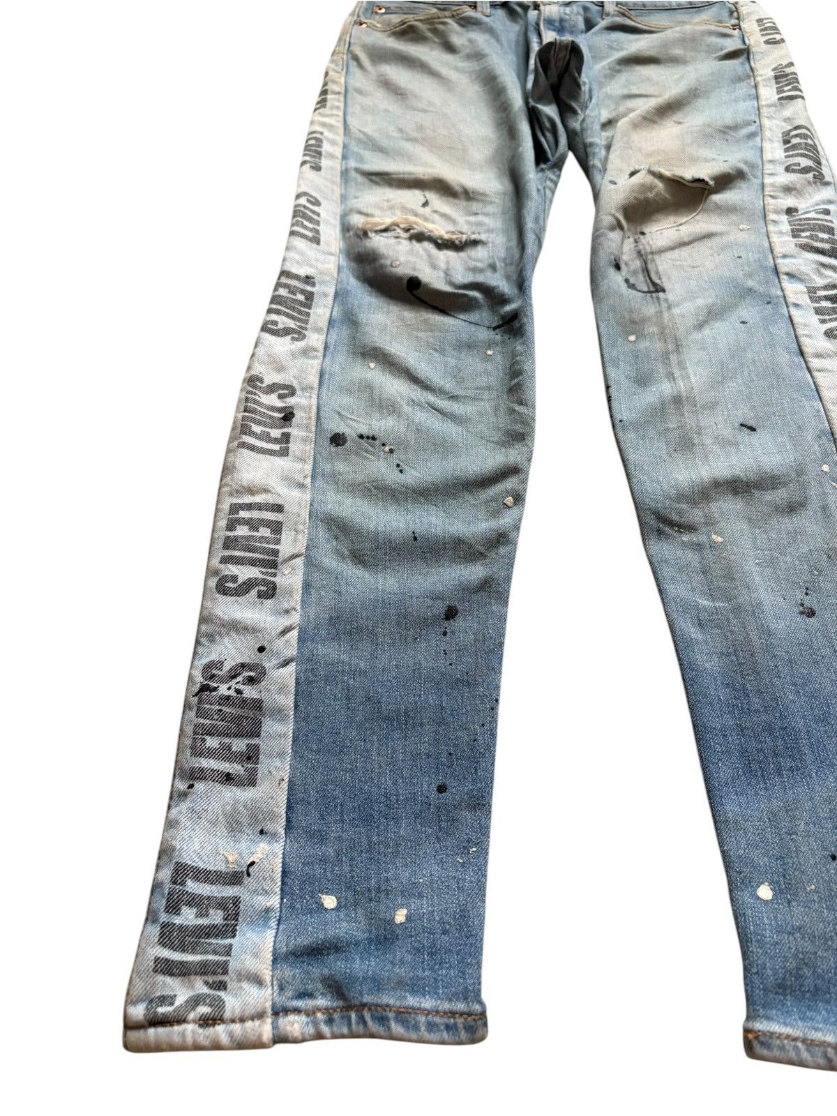 Levi's SALES🔥Y2k Levis Hi Ball Big E Painted Mud Wash Skinny Jeans Size US 32 / EU 48 - 6 Thumbnail