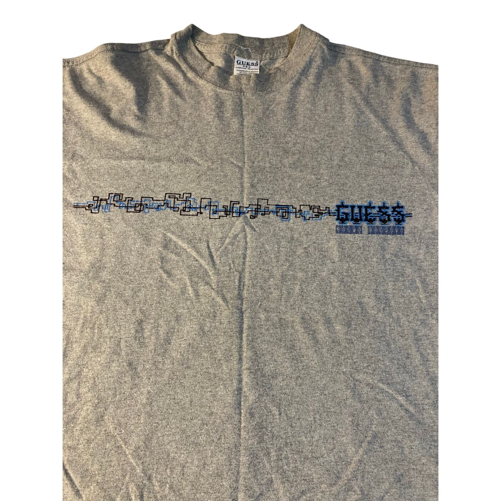 Guess Vtg 90s Y2k GUESS USA Mens XL American Tradition Graphic Tee Size US XL / EU 56 / 4 - 2 Thumbnail