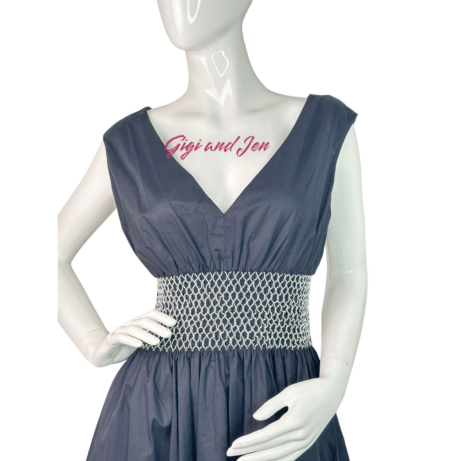 Kate Spade Kate Spade Poplin V-neck Dress Medium in Black Size M / US 6-8 / IT 42-44 - 10 Thumbnail